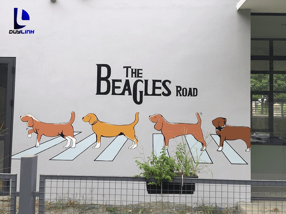 Vẽ tranh tường tại Trang trại thú cưng-Xuân Mai-Hà Nội